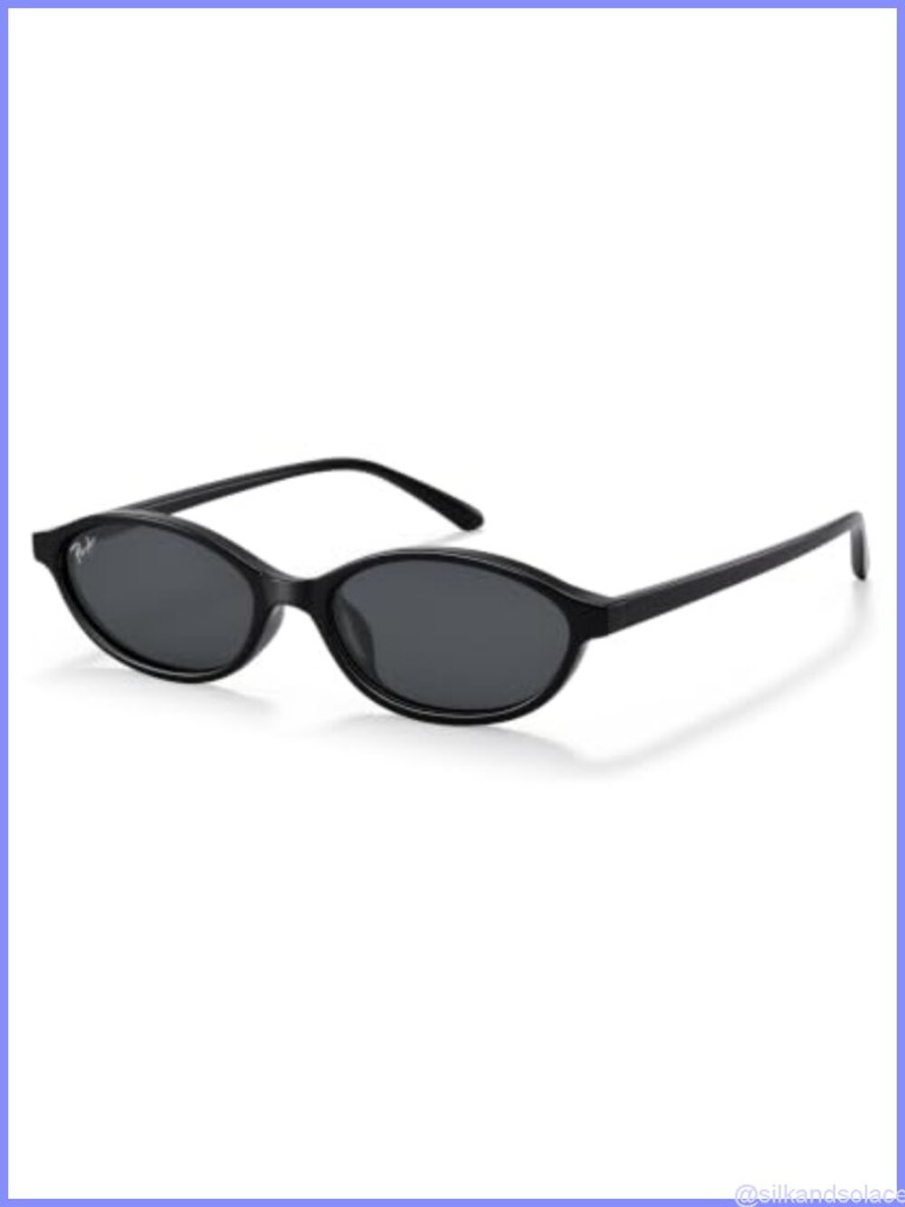 Polarized Oval Cat Eye Sunglasses Retro Y2K Narrow Small Face UV400